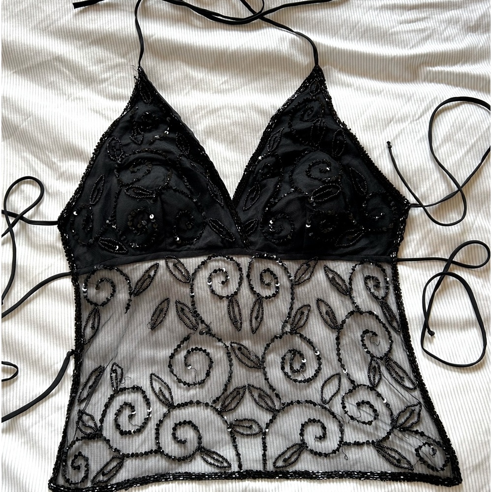 Beautiful backless beaded top